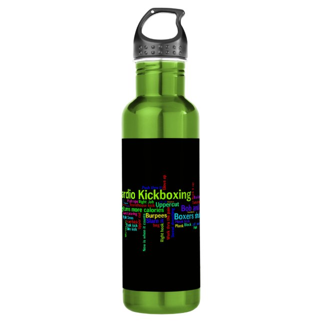 Cardio Kickboxing Word Cloud 710 Ml Water Bottle (Front)