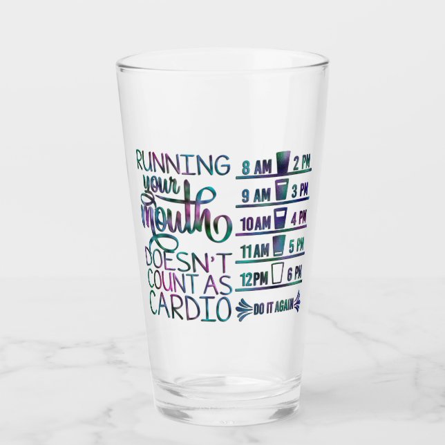Cardio Water Time/Measurement Glass (Front)