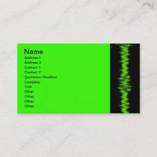 Cardiogram, Name, Address 1, Address 2, Contact... Business Card