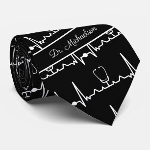 Cardiologist Cardiogram Name Medical Doctor Tie