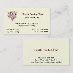 Cardiologist Doctor Medical Symbol Business Card