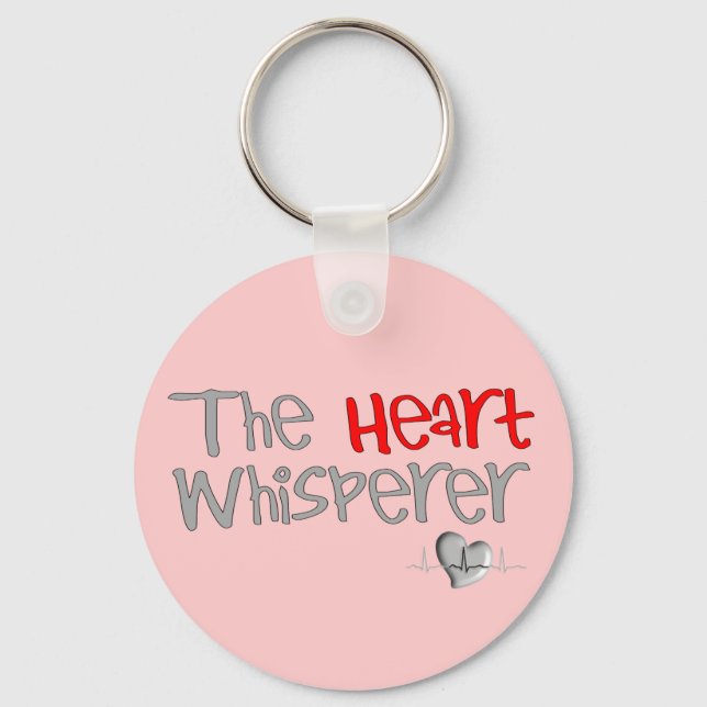 Cardiologist Gifts "The Heart Whisperer" Key Ring (Front)