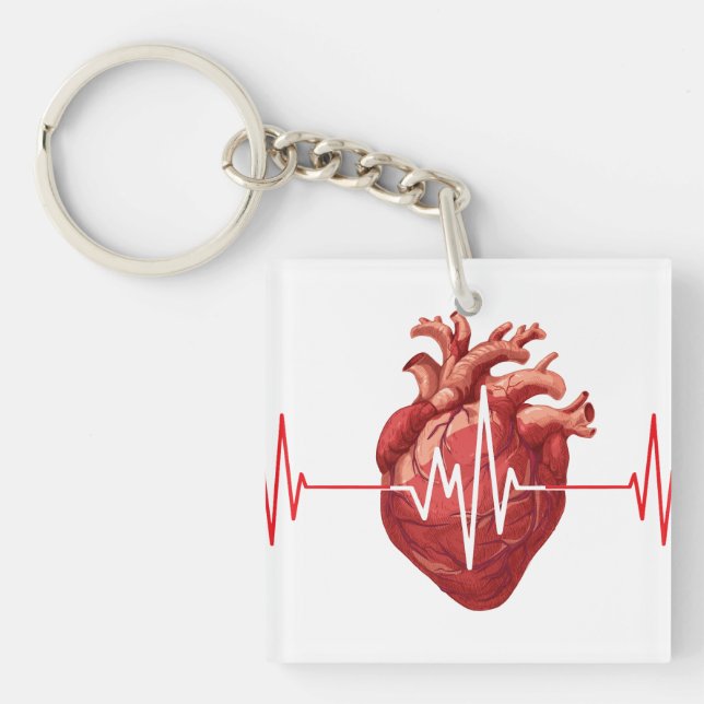 cardiologist heart doctor cardiology I Hear You Key Ring (Front)