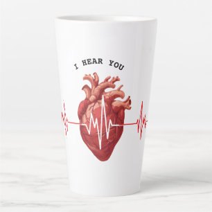 cardiologist heart doctor cardiology I Hear You Latte Mug