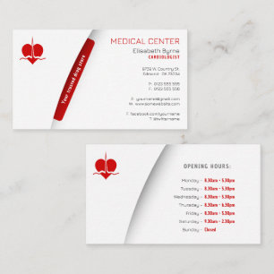 Cardiologist Heart Specialist Heart Doctor Business Card