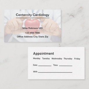 Cardiologist Office Appointment Card Design