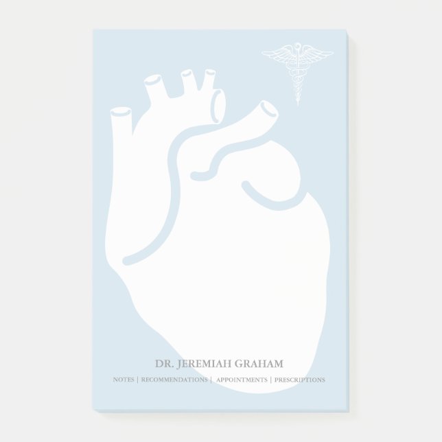 Cardiologist Personalised Name Post-it Notes (Front)