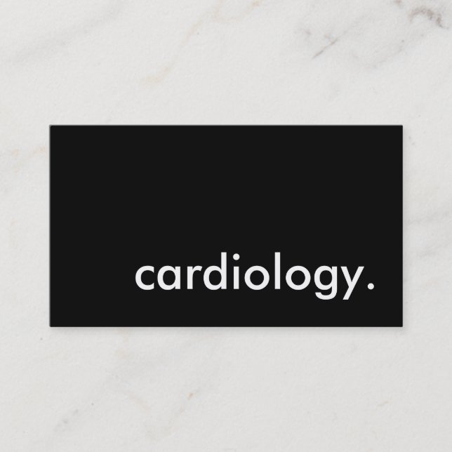 cardiology. business card (Front)