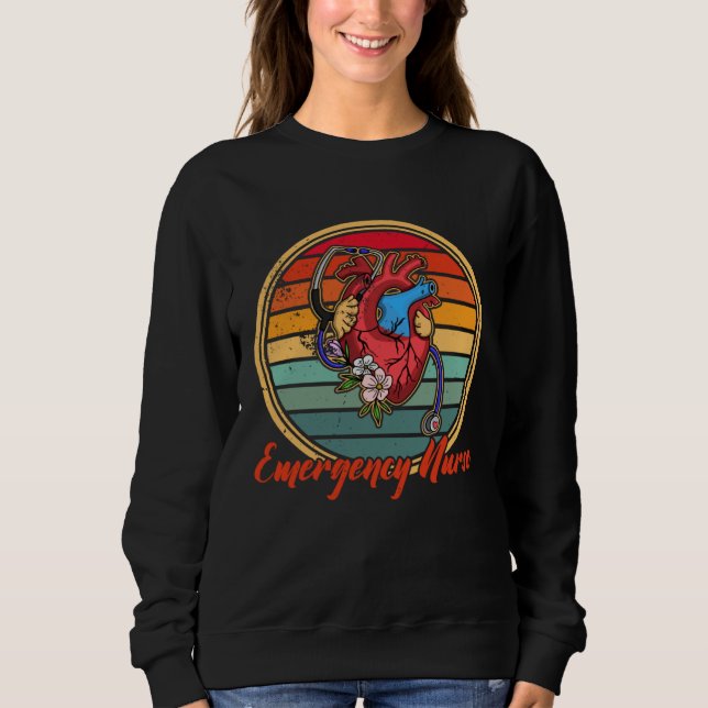 Cardiology Cardiologist Cardiograph Nurse Professi Sweatshirt (Front)