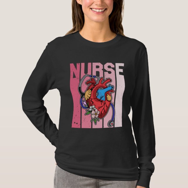 Cardiology Cardiologist Cardiograph Nurse Professi T-Shirt (Front)