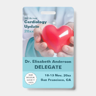 Cardiology Cardiothoracic Medical Conference ID Badge