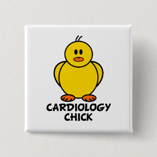 Cardiology Chick 15 Cm Square Badge
