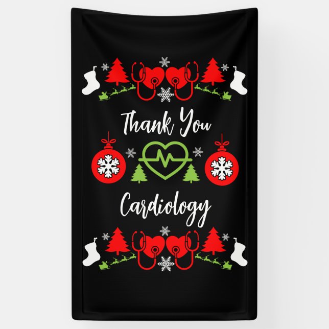 Cardiology Christmas Medical Staff Gifts Banner (Vertical)