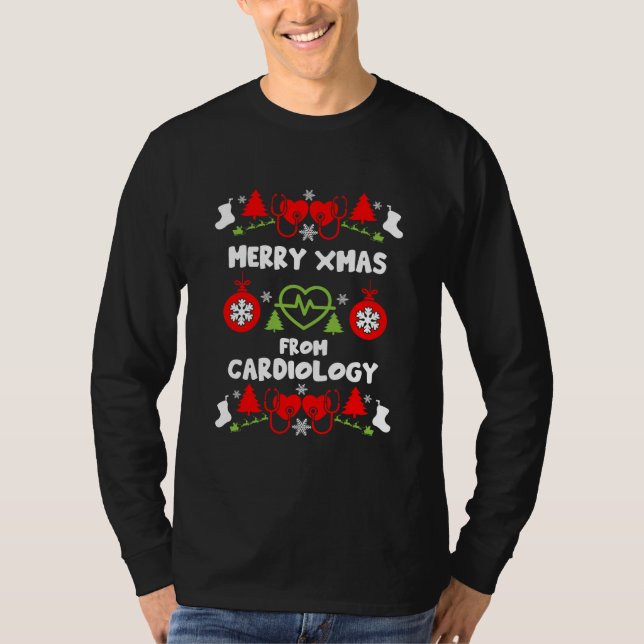 Cardiology Christmas Medical Staff Gifts T-Shirt (Front)