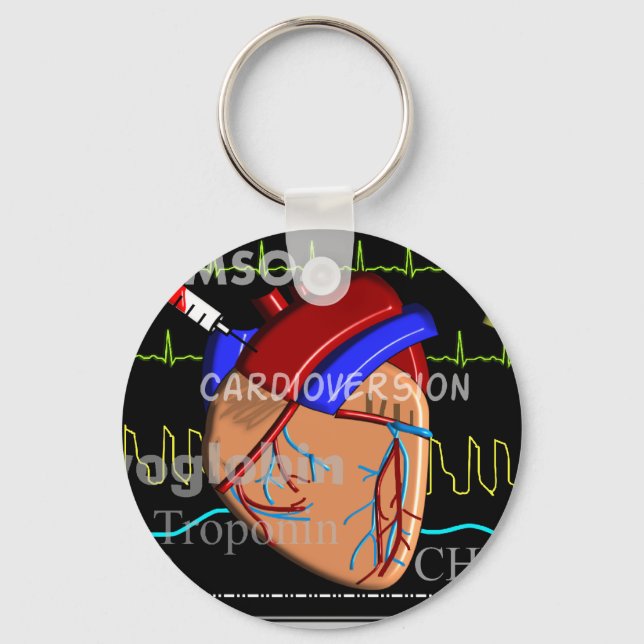 Cardiology  Heart Design Keychain (Front)