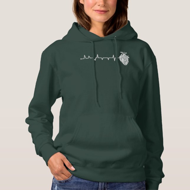Cardiology Heartbeat for Cardiac Nurse Hoodie (Front)