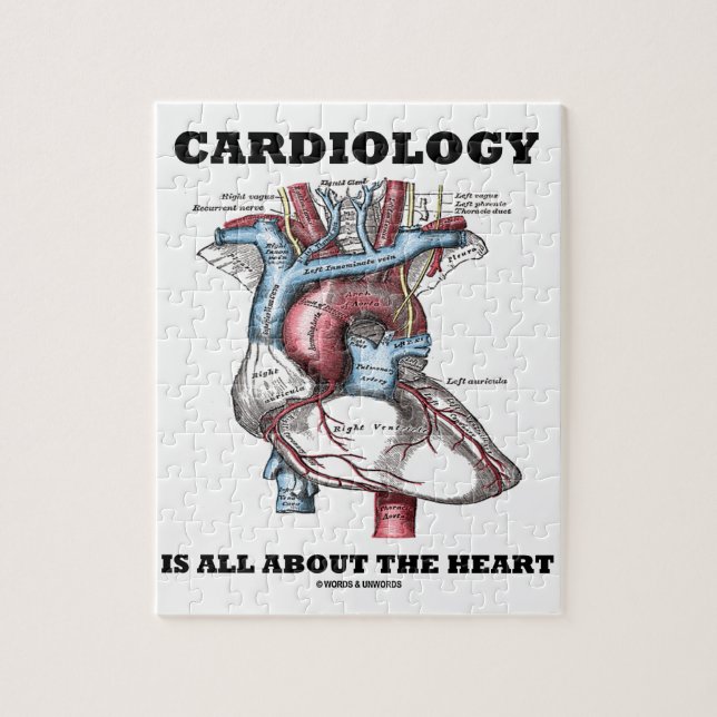 Cardiology Is All About The Heart (Anatomical) Jigsaw Puzzle (Vertical)