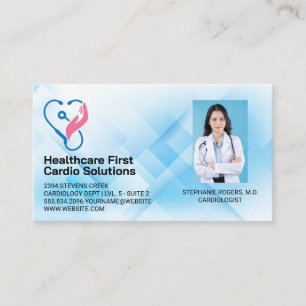 Cardiology Logo Medicine Physician Business Card
