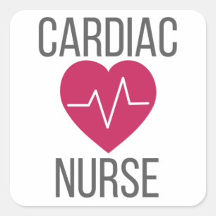 Cardiology Nurse Gift Cardiac Nurse Gift Square Sticker