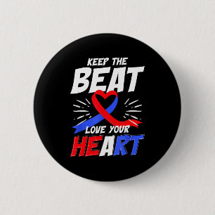 Cardiovascular Support Wear Red Heart Health Aware 6 Cm Round Badge