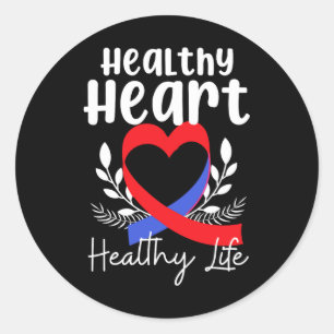 Cardiovascular Support Wear Red Heart Health Aware Classic Round Sticker
