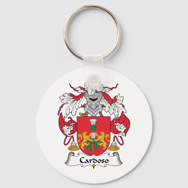 Cardoso Family Crest Key Ring (Front)