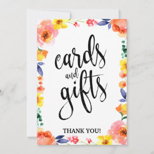 Cards and Gifts Affordable Boho Floral Sign