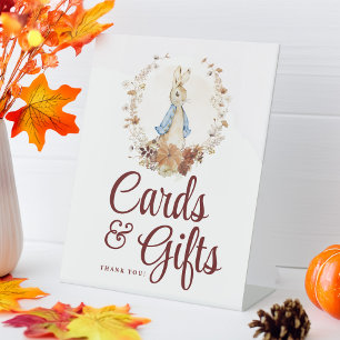 Cards and Gifts Baby Shower Peter Rabbit Autumn  Pedestal Sign