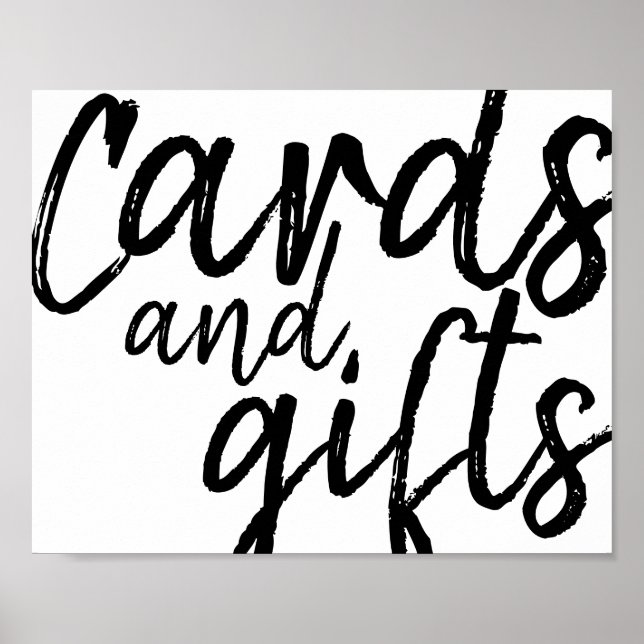 Cards and gifts. Black font Poster (Front)