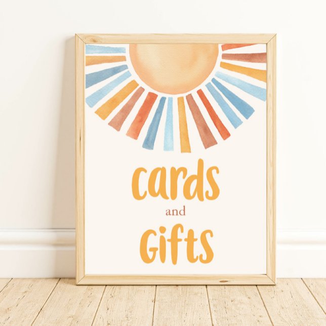 Cards and gifts boho sunshine muted tones poster (Creator Uploaded)