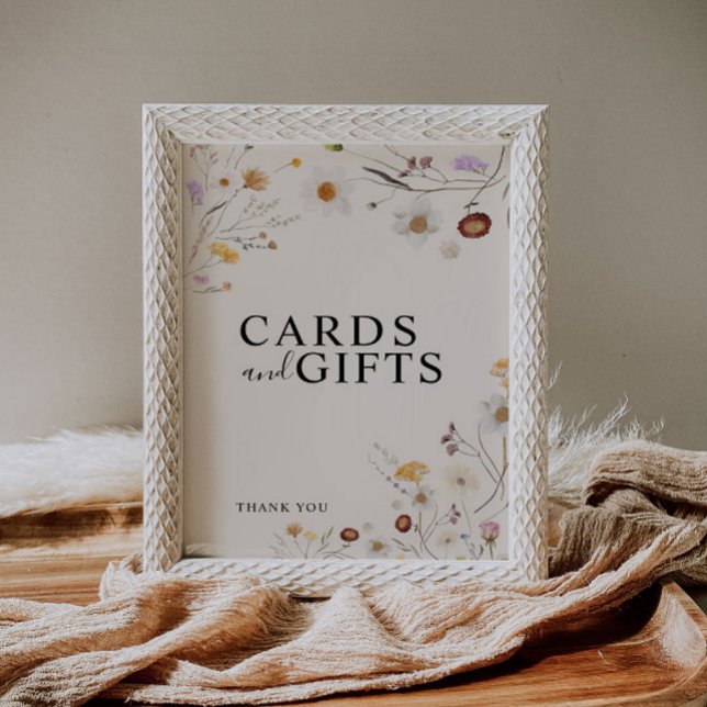 Cards and Gifts Boho Wildflower Wedding Sign  (Creator Uploaded)