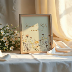 Cards and Gifts Bridal Shower Thank You Poster