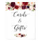Cards and Gifts | Burgundy Floral Wedding Sign