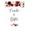 Cards and Gifts | Burgundy Floral Wedding Sign
