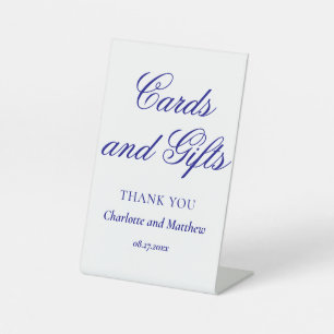 Cards And Gifts Chic Modern Wedding Event Pedestal Sign