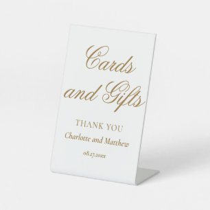 Cards And Gifts Chic Modern Wedding Event Pedestal Sign