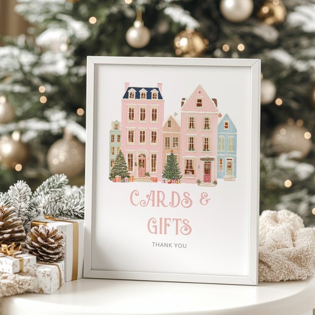Cards And Gifts Christmas village Winter Poster (Creator Uploaded)