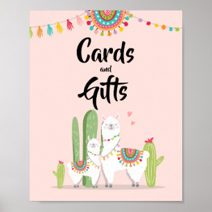 Cards and Gifts Fiesta Llama Baby Shower Sign