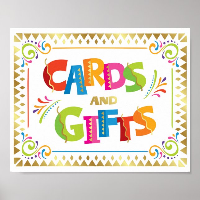 CARDS AND GIFTS Fiesta Party Sign Print (Front)