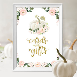 Cards and Gifts Greenery Fall Baby Shower Sign