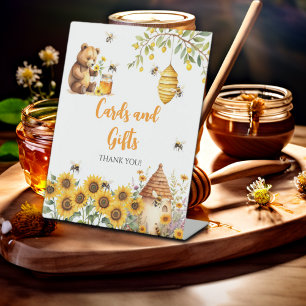 Cards and Gifts Honey Bee Baby Shower Pedestal Sign
