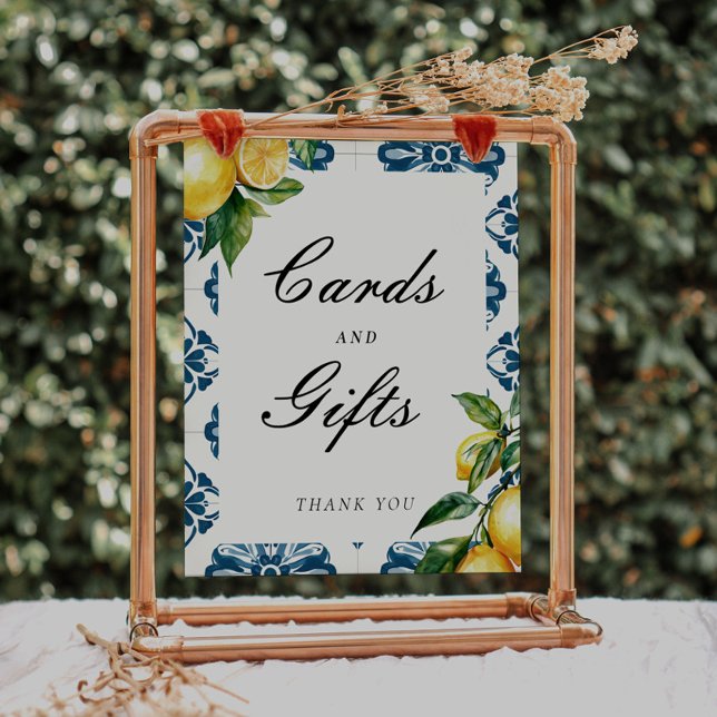 Cards and Gifts Lemon Positano Bridal Shower Sign (Creator Uploaded)
