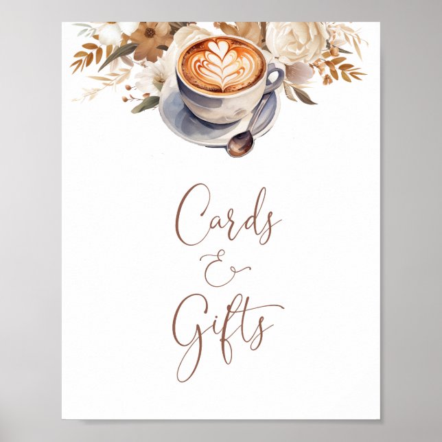 Cards And Gifts  Love Is Brewing Bridal Shower Poster (Front)