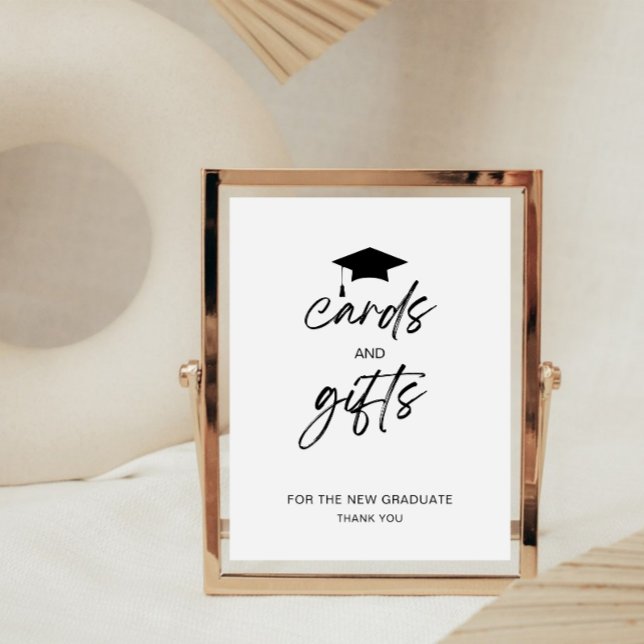 Cards and Gifts Minimalist Graduation Party Sign (Creator Uploaded)