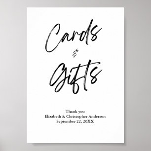 Cards and Gifts Minimalist Wedding Day Of Sign