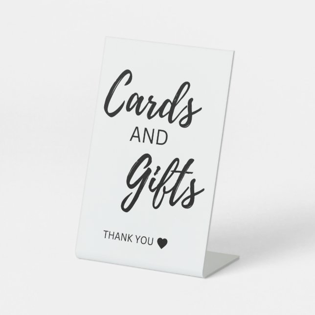 Cards and Gifts Pedestal Sign (Front)