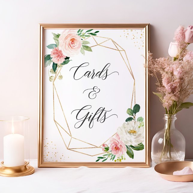 Cards and Gifts Sign Elegant Blushing Chic Floral (Creator Uploaded)