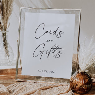 Cards and Gifts Sign Modern Bridal Shower
