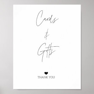 CARDS AND GIFTS SIGN poster