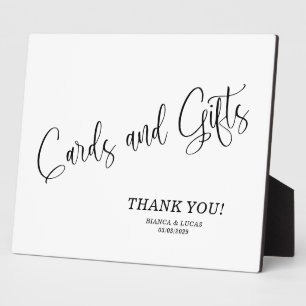 Cards and Gifts sign Tabletop Plaque with Easel